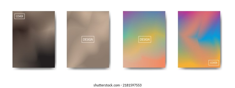 set of abstract background with beautiful gradation color, colorful background for poster flyer banner backdrop.vertical banner.cool fluid background vector illustration