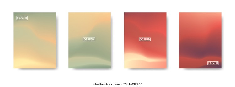 Conjunto de fondo abstracto con un hermoso color de gradación, fondo colorido para el fondo del cartel del volante del afiche.banner vertical.cool fondo del fluido ilustración vectorial