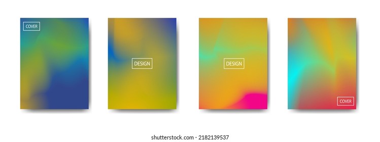 set of abstract background with beautiful gradation color, colorful background for poster flyer banner backdrop.vertical banner.cool fluid background vector illustration