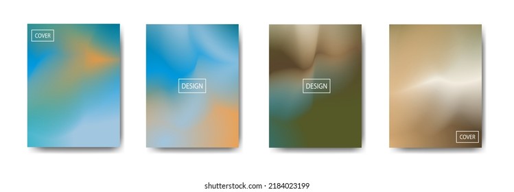 set of abstract background with beautiful gradation color, colorful background for poster flyer banner backdrop.vertical banner.cool fluid background vector illustration