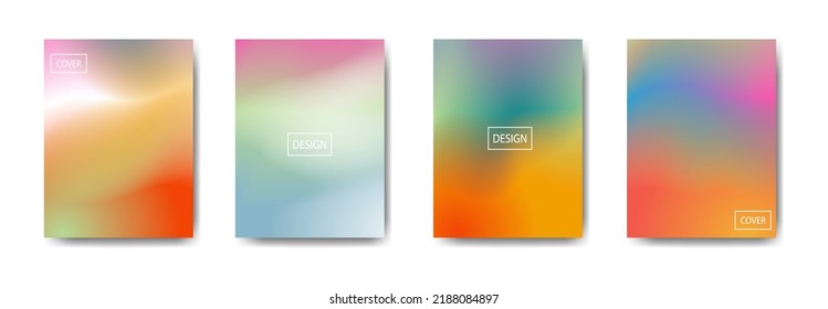 conjunto de fondo abstracto con bello color de gradación, fondo colorido para el fondo del cartel del volante del afiche.banner vertical.cool fondo del fluido ilustración vectorial