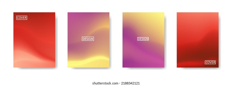 Set of abstract background with beautiful gradation color, colorful background for poster flyer banner backdrop.vertical banner.cool fluid background vector illustration