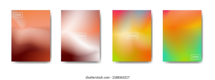 conjunto de fondo abstracto con bello color de gradación, fondo colorido para el fondo del cartel del volante del afiche.banner vertical.cool fondo del fluido ilustración vectorial