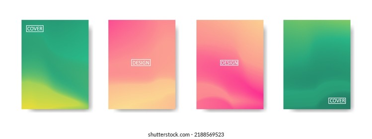 Set of abstract background with beautiful gradation color, colorful background for poster flyer banner backdrop.vertical banner.cool fluid background vector illustration