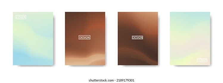 Set of abstract background with beautiful gradation color, colorful background for poster flyer banner backdrop.vertical banner.cool fluid background vector illustration