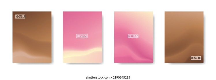 Set of abstract background with beautiful gradation color, colorful background for poster flyer banner backdrop.vertical banner.cool fluid background vector illustration