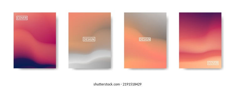 Set of abstract background with beautiful gradation color, colorful background for poster flyer banner backdrop.vertical banner.cool fluid background vector illustration