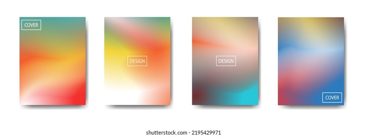 set of abstract background with beautiful gradation color, colorful background for poster flyer banner backdrop.vertical banner.cool fluid background vector illustration