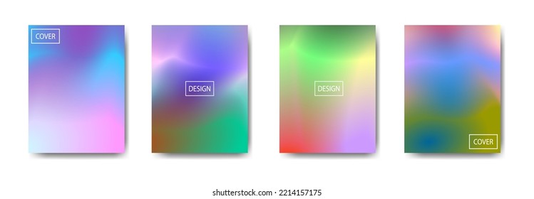 conjunto de fondo abstracto con bello color de gradación, fondo colorido para el fondo del cartel del volante del afiche.banner vertical.cool fondo del fluido ilustración vectorial