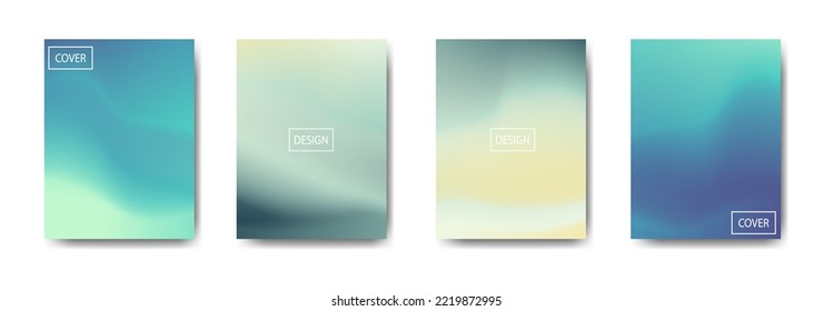 set of abstract background with beautiful gradation color, colorful background for poster flyer banner backdrop.vertical banner.cool fluid background vector illustration