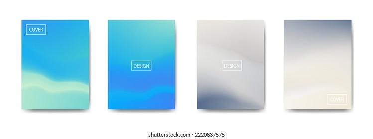 set of abstract background with beautiful gradation color, colorful background for poster flyer banner backdrop.vertical banner.cool fluid background vector illustration