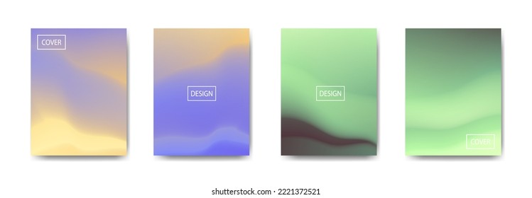 set of abstract background with beautiful gradation color, colorful background for poster flyer banner backdrop.vertical banner.cool fluid background vector illustration