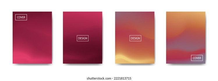 set of abstract background with beautiful gradation color, colorful background for poster flyer banner backdrop.vertical banner.cool fluid background vector illustration