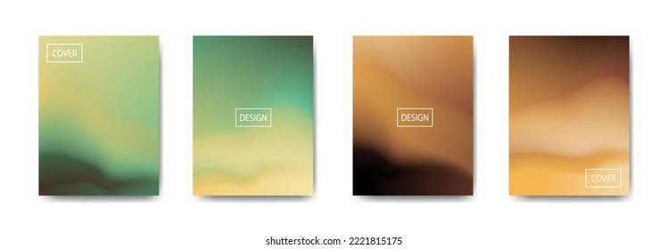 set of abstract background with beautiful gradation color, colorful background for poster flyer banner backdrop.vertical banner.cool fluid background vector illustration