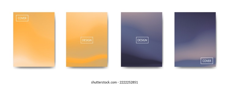 set of abstract background with beautiful gradation color, colorful background for poster flyer banner backdrop.vertical banner.cool fluid background vector illustration