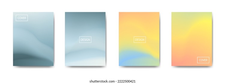 set of abstract background with beautiful gradation color, colorful background for poster flyer banner backdrop.vertical banner.cool fluid background vector illustration