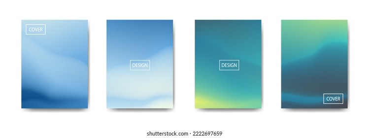 set of abstract background with beautiful gradation color, colorful background for poster flyer banner backdrop.vertical banner.cool fluid background vector illustration