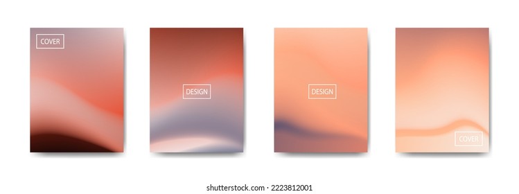 set of abstract background with beautiful gradation color, colorful background for poster flyer banner backdrop.vertical banner.cool fluid background vector illustration