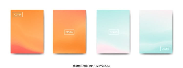 conjunto de fondo abstracto con bello color de gradación, fondo colorido para el fondo del cartel del volante del afiche.banner vertical.cool fondo del fluido ilustración vectorial