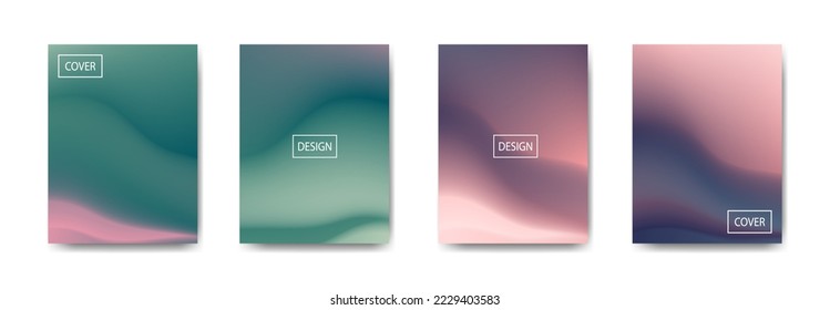 set of abstract background with beautiful gradation color, colorful background for poster flyer banner backdrop.vertical banner.cool fluid background vector illustration