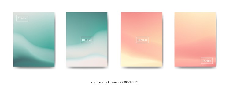 conjunto de fondo abstracto con bello color de gradación, fondo colorido para el fondo del cartel del volante del afiche.banner vertical.cool fondo del fluido ilustración vectorial