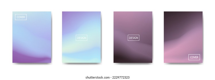 set of abstract background with beautiful gradation color, colorful background for poster flyer banner backdrop.vertical banner.cool fluid background vector illustration