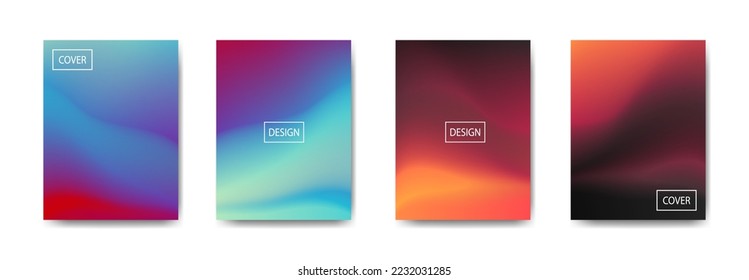 set of abstract background with beautiful gradation color, colorful background for poster flyer banner backdrop.vertical banner.cool fluid background vector illustration
