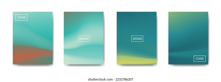 set of abstract background with beautiful gradation color, colorful background for poster flyer banner backdrop.vertical banner.cool fluid background vector illustration