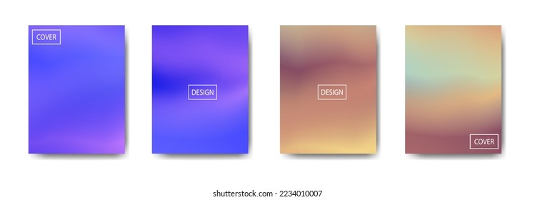 conjunto de fondo abstracto con bello color de gradación, fondo colorido para el fondo del cartel del volante del afiche.banner vertical.cool fondo del fluido ilustración vectorial