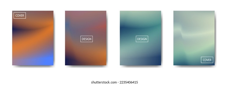 set of abstract background with beautiful gradation color, colorful background for poster flyer banner backdrop.vertical banner.cool fluid background vector illustration