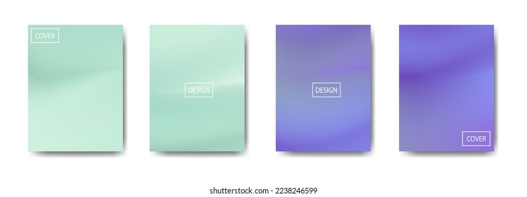 conjunto de fondo abstracto con bello color de gradación, fondo colorido para el fondo del cartel del volante del afiche.banner vertical.cool fondo del fluido ilustración vectorial