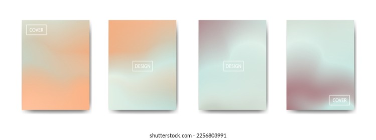 set of abstract background with beautiful gradation color, colorful background for poster flyer banner backdrop.vertical banner.cool fluid background vector illustration