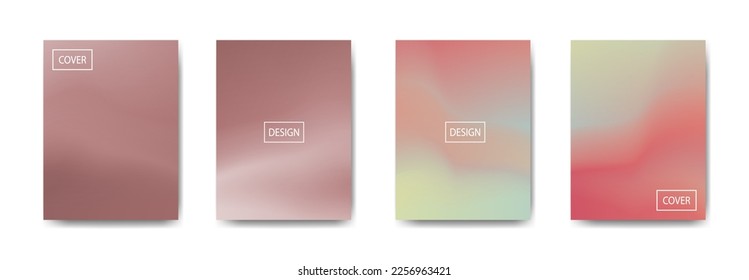 set of abstract background with beautiful gradation color, colorful background for poster flyer banner backdrop.vertical banner.cool fluid background vector illustration