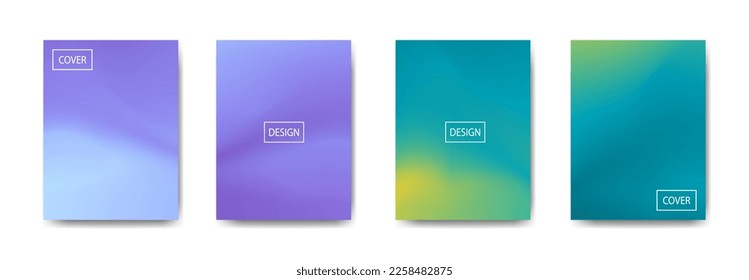 set of abstract background with beautiful gradation color, colorful background for poster flyer banner backdrop.vertical banner.cool fluid background vector illustration