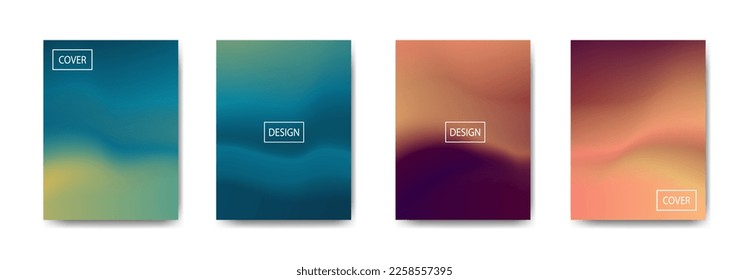 conjunto de fondo abstracto con bello color de gradación, fondo colorido para el fondo del cartel del volante del afiche.banner vertical.cool fondo del fluido ilustración vectorial