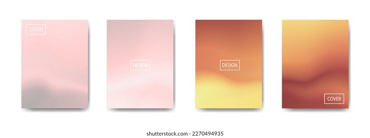 set of abstract background with beautiful gradation color, colorful background for poster flyer banner backdrop.vertical banner.cool fluid background vector illustration