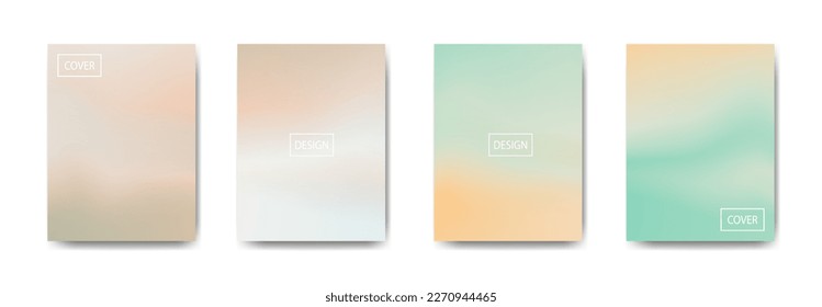 set of abstract background with beautiful gradation color, colorful background for poster flyer banner backdrop.vertical banner.cool fluid background vector illustration