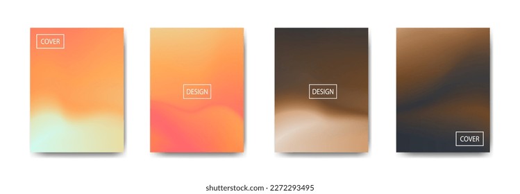 set of abstract background with beautiful gradation color, colorful background for poster flyer banner backdrop.vertical banner.cool fluid background vector illustration