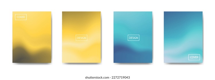 set of abstract background with beautiful gradation color, colorful background for poster flyer banner backdrop.vertical banner.cool fluid background vector illustration