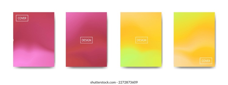 set of abstract background with beautiful gradation color, colorful background for poster flyer banner backdrop.vertical banner.cool fluid background vector illustration