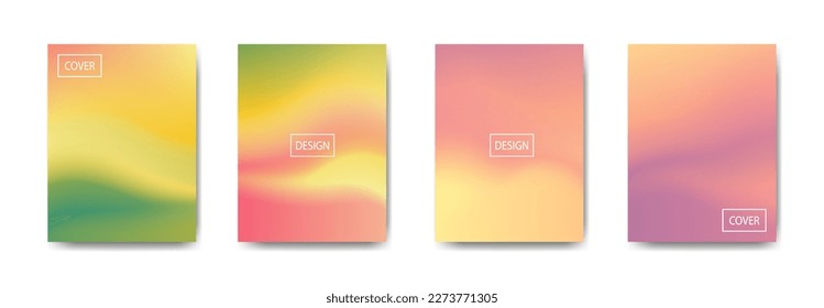 conjunto de fondo abstracto con bello color de gradación, fondo colorido para el fondo del cartel del volante del afiche.banner vertical.cool fondo del fluido ilustración vectorial