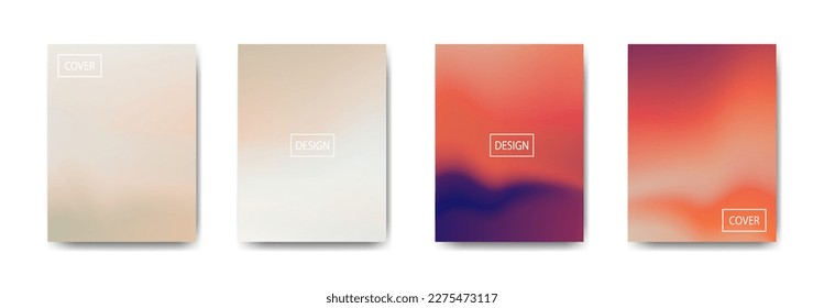 conjunto de fondo abstracto con bello color de gradación, fondo colorido para el fondo del cartel del volante del afiche.banner vertical.cool fondo del fluido ilustración vectorial