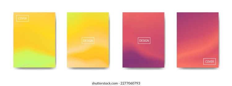 set of abstract background with beautiful gradation color, colorful background for poster flyer banner backdrop.vertical banner.cool fluid background vector illustration