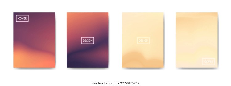 set of abstract background with beautiful gradation color, colorful background for poster flyer banner backdrop.vertical banner.cool fluid background vector illustration