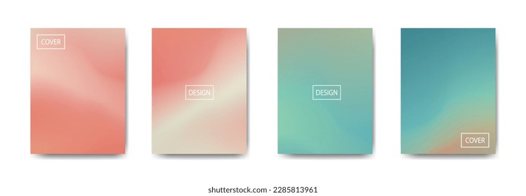 set of abstract background with beautiful gradation color, colorful background for poster flyer banner backdrop.vertical banner.cool fluid background vector illustration