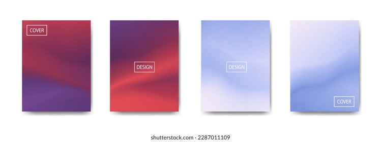 conjunto de fondo abstracto con bello color de gradación, fondo colorido para el fondo del cartel del volante del afiche.banner vertical.cool fondo del fluido ilustración vectorial