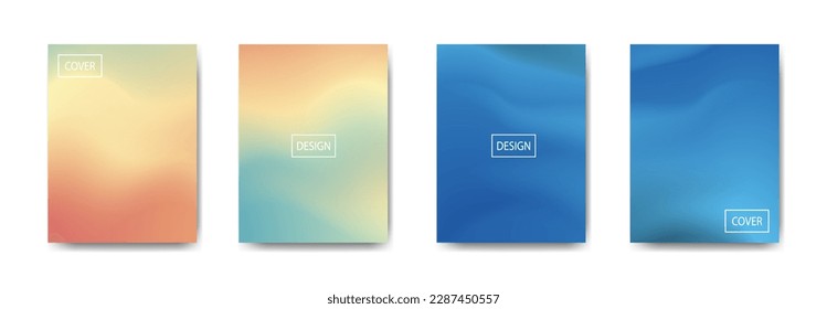 set of abstract background with beautiful gradation color, colorful background for poster flyer banner backdrop.vertical banner.cool fluid background vector illustration