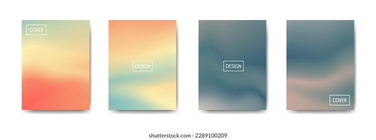 set of abstract background with beautiful gradation color, colorful background for poster flyer banner backdrop.vertical banner.cool fluid background vector illustration
