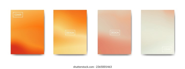 set of abstract background with beautiful gradation color, colorful background for poster flyer banner backdrop.vertical banner.cool fluid background vector illustration