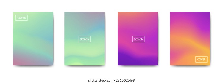 set of abstract background with beautiful gradation color, colorful background for poster flyer banner backdrop.vertical banner.cool fluid background vector illustration